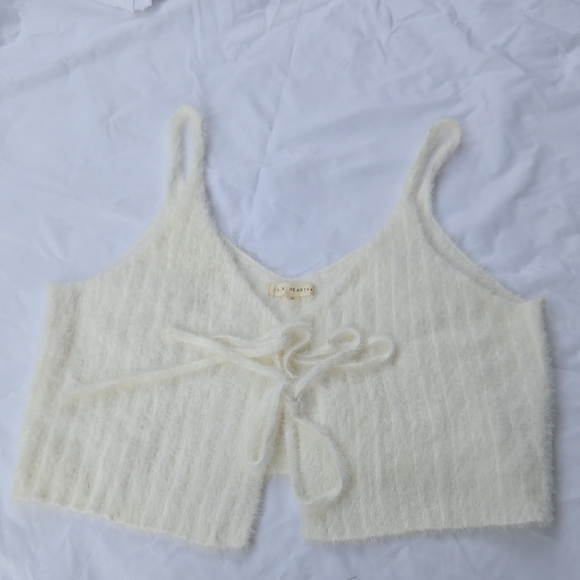 La Hearts Tops - L. A. Hearts Soft Cream Knit Top